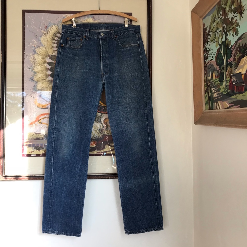 Levis 501 Dark Wash 70s Vintage Jeans 33 x 33